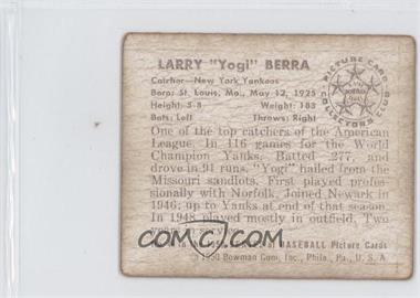 1950 Bowman #46 - Yogi Berra REPRODUCTION - Courtesy of CheckOutMyCards.com