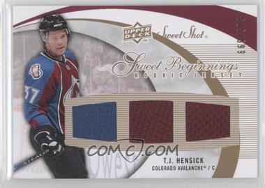 2007-08 Sweet Shot #157 - T.J. Hensick JSY RC (Rookie Card)/599 - Courtesy of CheckOutMyCards.com