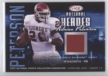 2007 SAGE National Convention National Heroes Jerseys #NH2 - Adrian Peterson - Courtesy of CheckOutMyCards.com