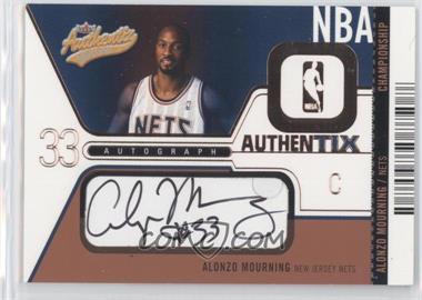 2003-04 Fleer Authentix Jersey Authentix Autographs All-Star #AJAAM - Alonzo Mourning/50 - Courtesy of CheckOutMyCards.com