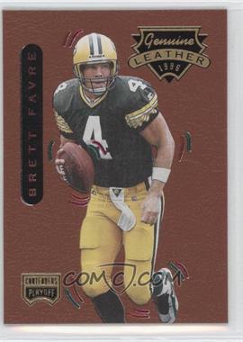 1996 Playoff Contenders Leather #1 - Brett Favre R - Courtesy of CheckOutMyCards.com