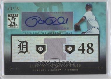 2010 Topps Tribute Autograph Relics Blue #RP2 - Rick Porcello/75 - Courtesy of CheckOutMyCards.com