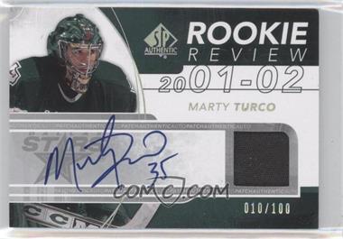 2008-09 SP Authentic Rookie Review Autographed Patches #RRMT - Marty Turco/100 - Courtesy of CheckOutMyCards.com