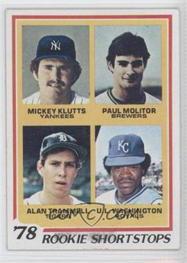 1978 Topps #707 - Rookie Shortstops Mickey Klutts Paul Molitor RC (Rookie Card) Alan Trammell RC (Rookie Card) U.L. Wa - Courtesy of CheckOutMyCards.com