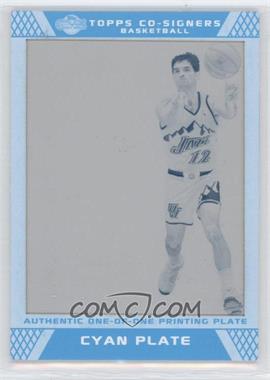 2007-08 Topps Co-Signers Press Plates Cyan #31 - John Stockton/1 - Courtesy of CheckOutMyCards.com