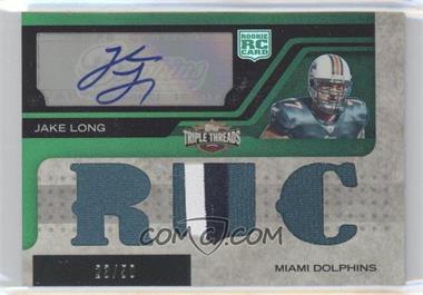 2008 Topps Triple Threads Emerald #121 - Jake Long JSY AU/50 - Courtesy of CheckOutMyCards.com