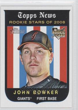 2008 Topps Heritage #681 - John Bowker  RC (Rookie Card) - Courtesy of CheckOutMyCards.com