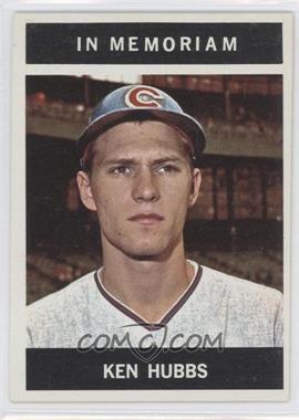 1964 Topps #550 - Ken Hubbs/In Memoriam - Courtesy of CheckOutMyCards.com