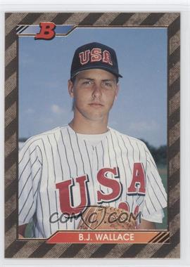 1992 Bowman #554 - B.J.Wallace FOIL RC (Rookie Card) - Courtesy of CheckOutMyCards.com