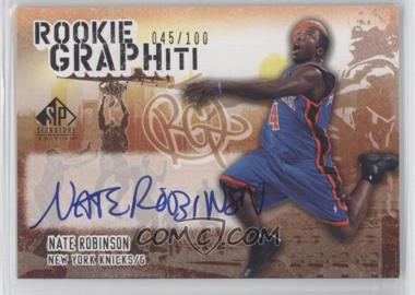 2005-06 SP Signature Edition Rookie GRAPHiti #NR - Nate Robinson/100 - Courtesy of CheckOutMyCards.com
