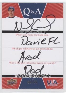 2009-10 USA Baseball 18U National Team Q And A Autographs #NC - Nick Castellanos/65 - Courtesy of CheckOutMyCards.com
