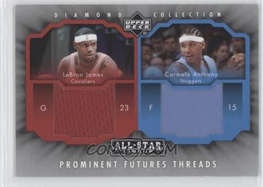 2004-05 Upper Deck All-Star Lineup Prominent Futures Threads #JA - LeBron James Carmelo Anthony - Courtesy of CheckOutMyCards.com