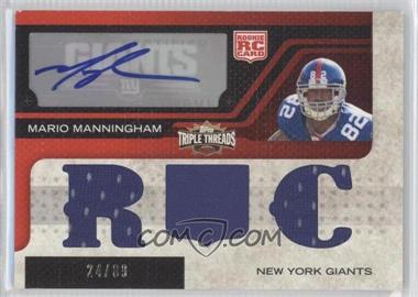 2008 Topps Triple Threads #131 - Mario Manningham JSY AU RC (Rookie Card)/89 - Courtesy of CheckOutMyCards.com