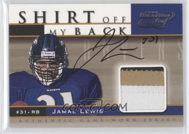 2001 Quantum Leaf Shirt Off My Back Autographs #SB1 - Jamal Lewis/100 - Courtesy of CheckOutMyCards.com