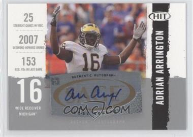 2008 SAGE HIT Autographs Silver #A16 - Adrian Arrington - Courtesy of CheckOutMyCards.com