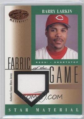 2001 Leaf Certified Materials Fabric of the Game #76BA - Barry Larkin - Courtesy of CheckOutMyCards.com