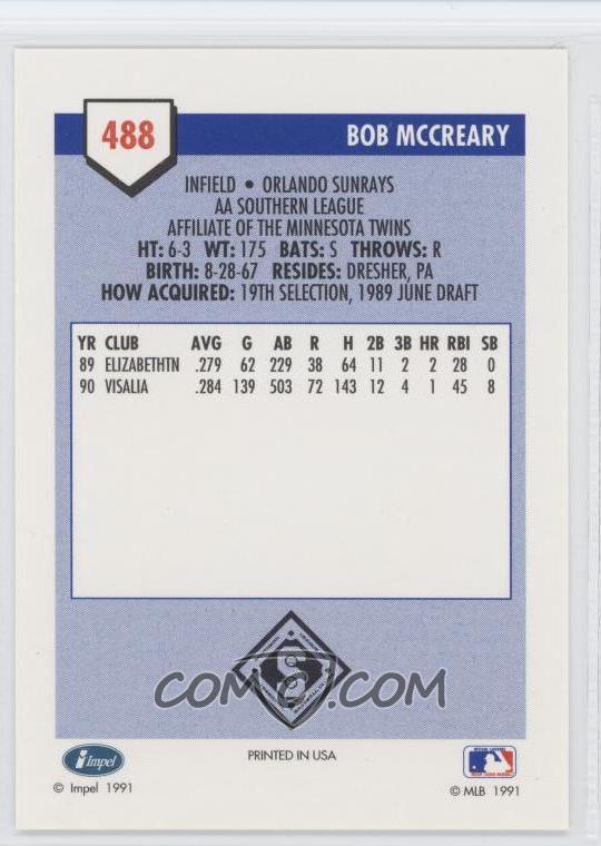 Bob Mccreary Baseball