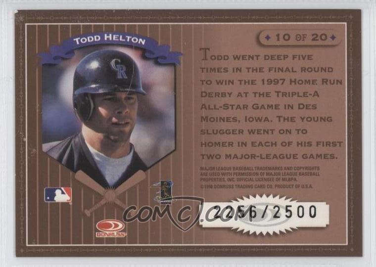 todd helton rookie. Todd Helton/2500