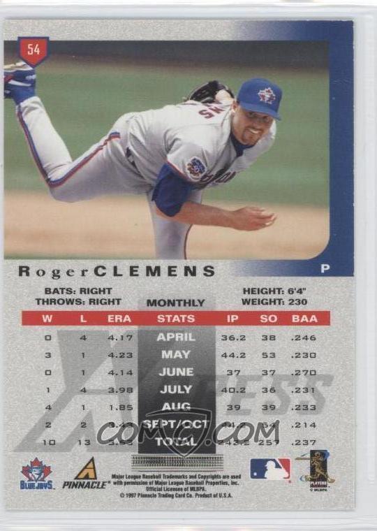 google 1997. GOOGLE#39;s 1997 Pinnacle X-Press Roger Clemens Baseball Cards
