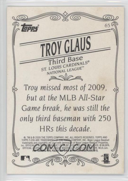 2009 Topps 206 65 Troy Glaus Book Price Under 1 Ask Price 025