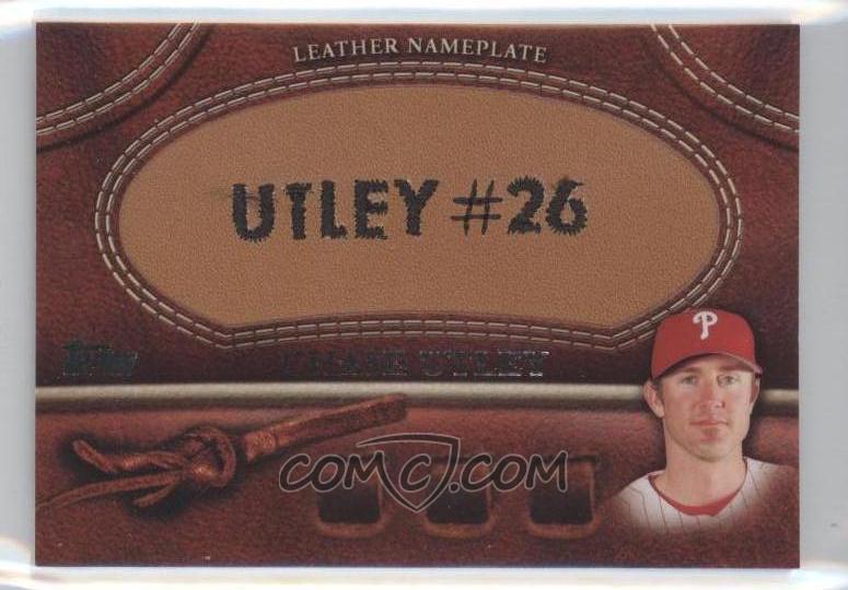 chase utley glove. 2011 Topps Glove Manufactured Leather Nameplates #CU - Chase Utley - CheckOutMyCards.com