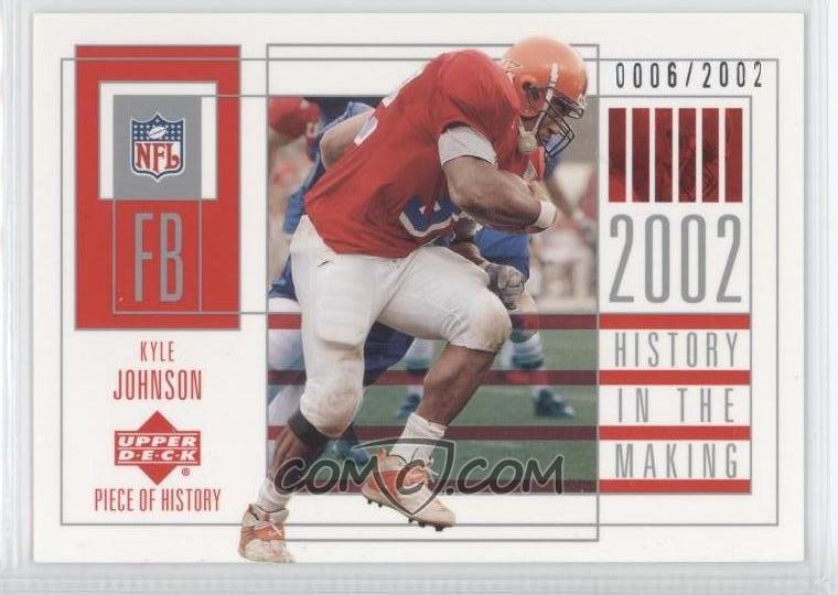 2002 UD Piece of History #104. Kyle Johnson RC (Rookie Card)/2002